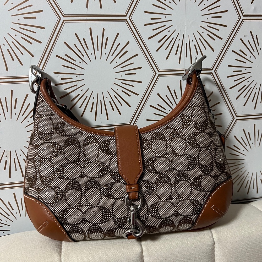 Coach Brown and Tan Shoulder Bag
